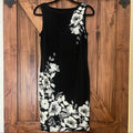 White House Black Market Black Floral Reversible Dress XS/S